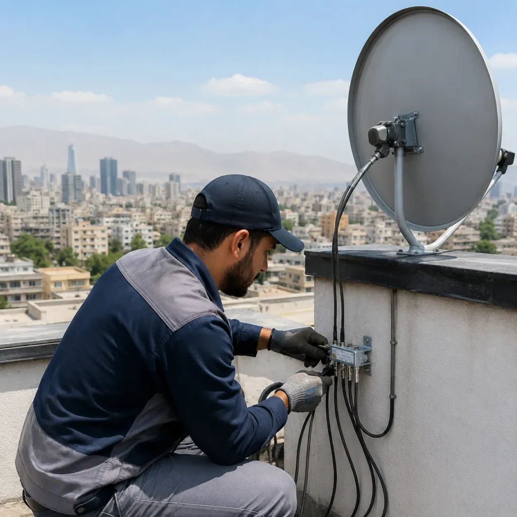 سیم کشی آنتن تلویزیون در تهران